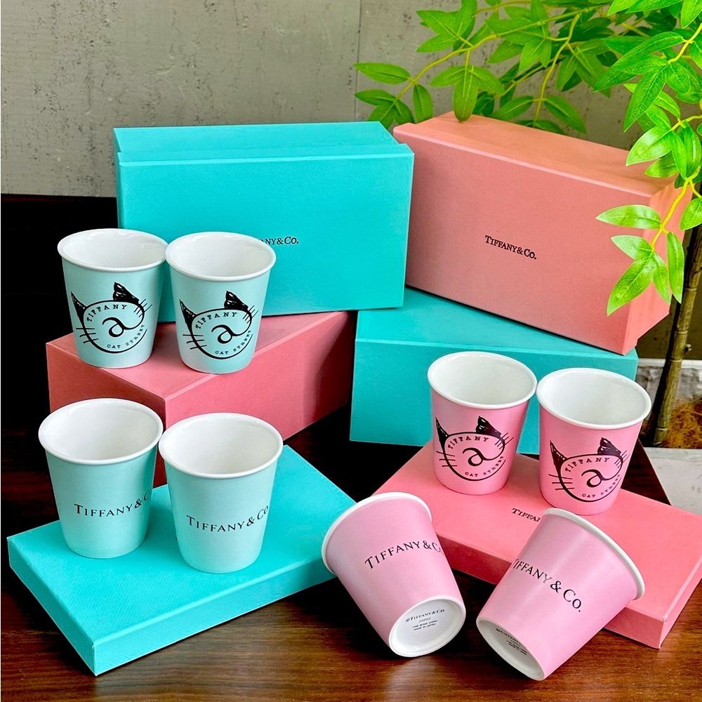 Tiffany & Co. Pink and Blue porcelain Cup Collection TIFFANY or Chanel (1 box)